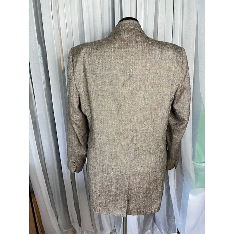 Vintage blazer sport coat tweed Vintage tan Size 44R - 3 Thumbnail