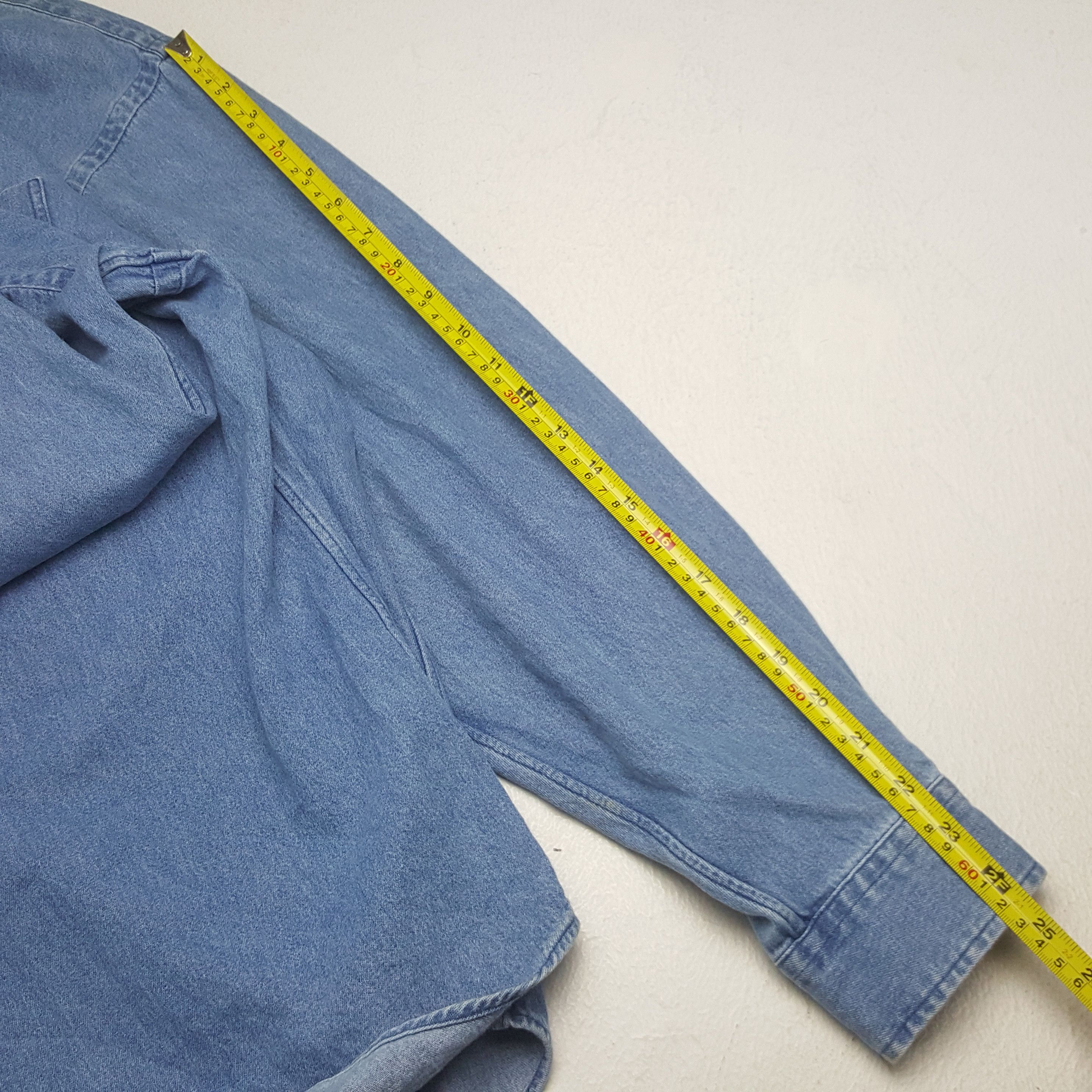 Polo Ralph Lauren Vintage Polo Ralph Lauren American Denim Shirt Button Up 31 Size US XXL / EU 58 / 5 - 6 Thumbnail