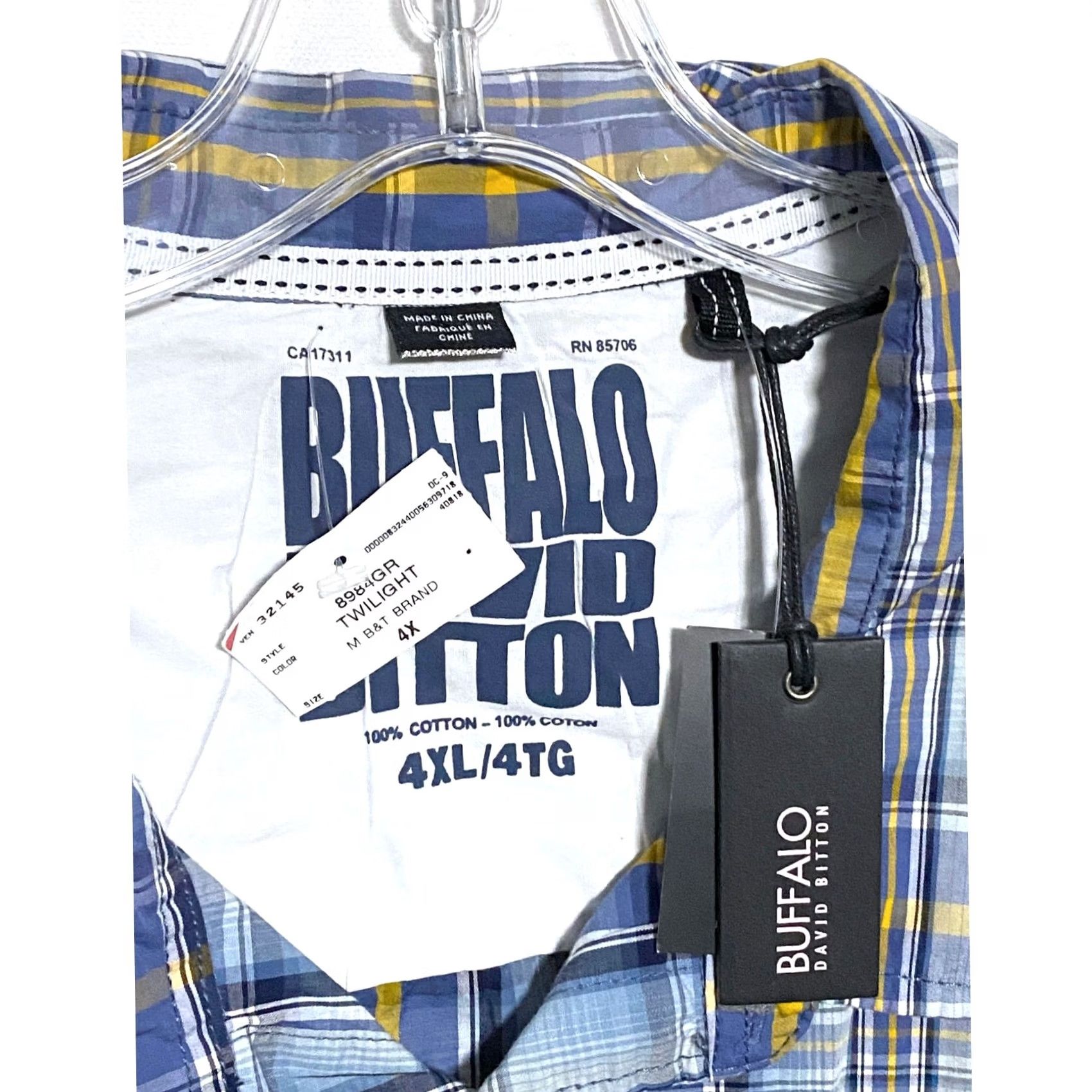 Buffalo David Bitton VINTAGE Buffalo David Bitton Twilight 2 Pocket Plaid Button Shirt 4XL Casual Western NWT Size US XXL / EU 58 / 5 - 4 Thumbnail