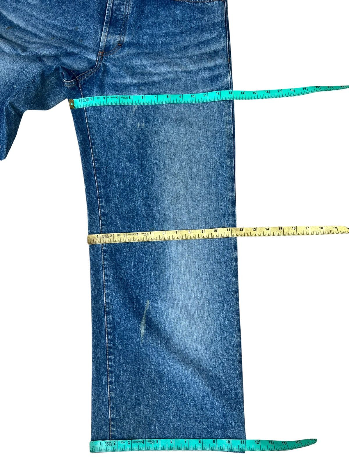 Dolce & Gabbana Vintage Dolce&Gabbana Stains Fade Denim Baggy Wide Jeans Size US 33 - 3 Thumbnail