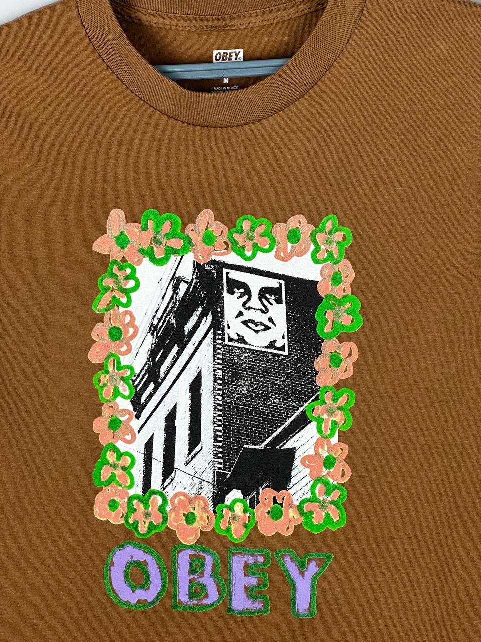 Obey Obey Streetwear Brown Printed T Shirt Size US M / EU 48-50 / 2 - 4 Thumbnail
