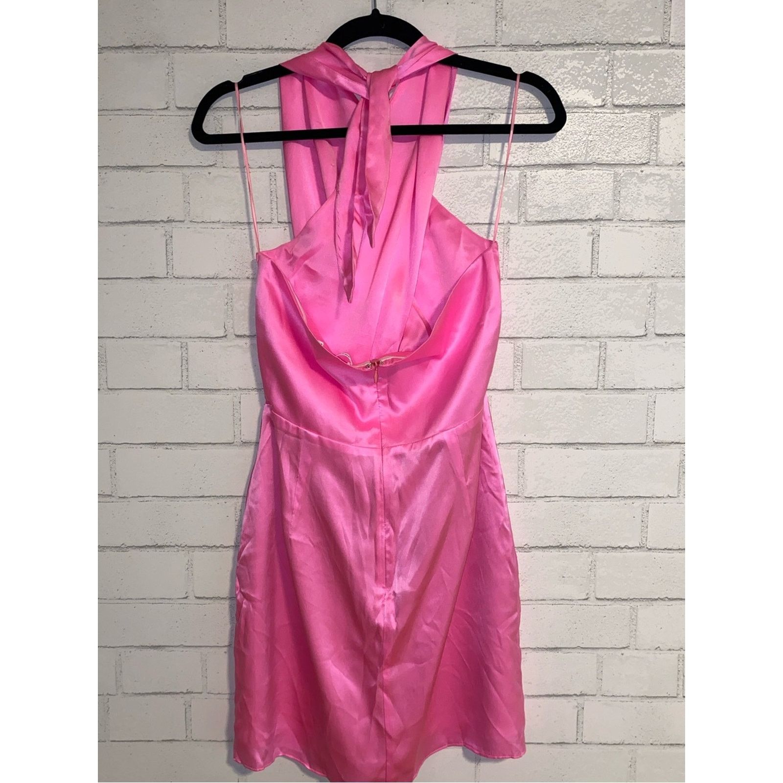 REVOLVE Revolve $287 Amanda Uprichard Jade Silk Dress Hot Pink M Size M / US 6-8 / IT 42-44 - 5 Thumbnail