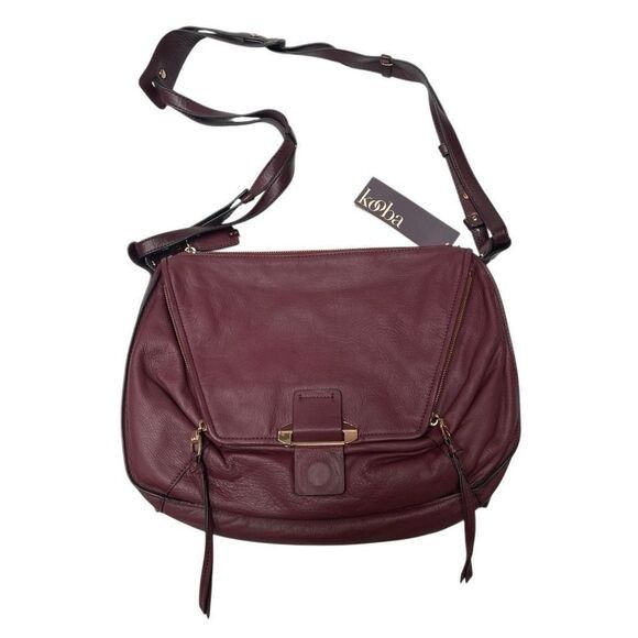 Other Kooba Leroy hobo crossbody handbag wildberry burgundy red NE Size ONE SIZE - 1 Thumbnail