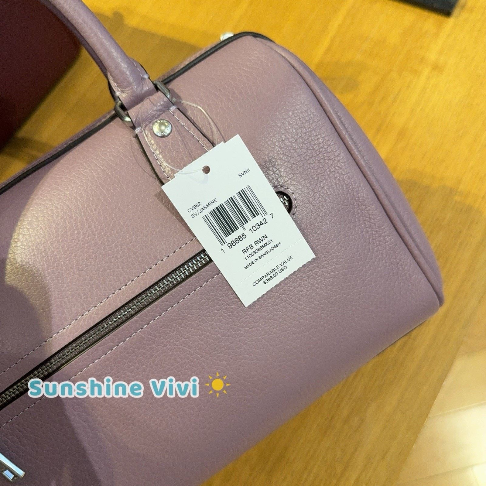 Coach NWT Coach Rowan Satchel CV962 Pebbled Leather Silver/Jasmine Size ONE SIZE - 4 Thumbnail