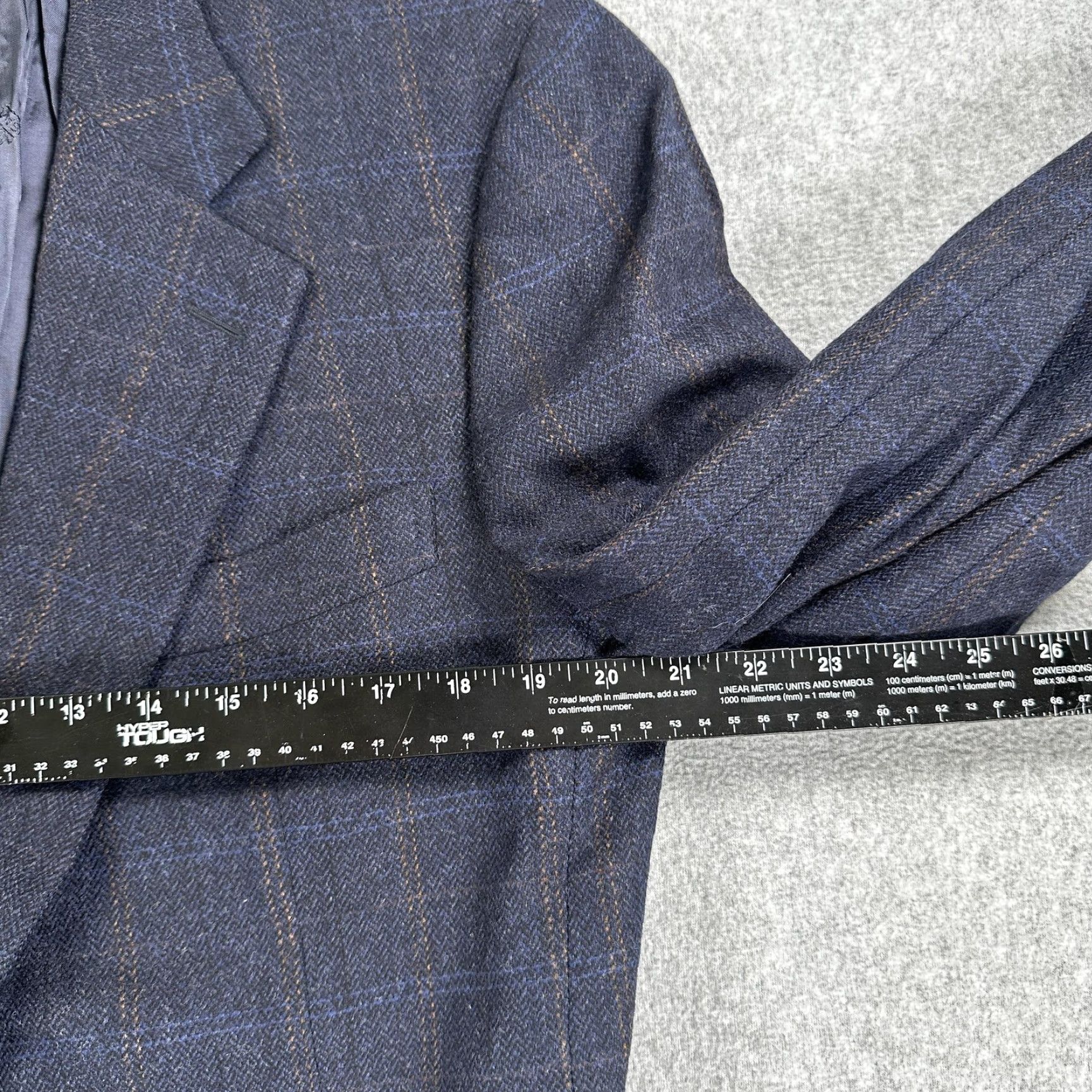 Isaia Gianluca Isaia Sport Coat Mens 40 Blue Herringbone Wool Cashmere Italy Size US XXS / EU 40 - 6 Thumbnail