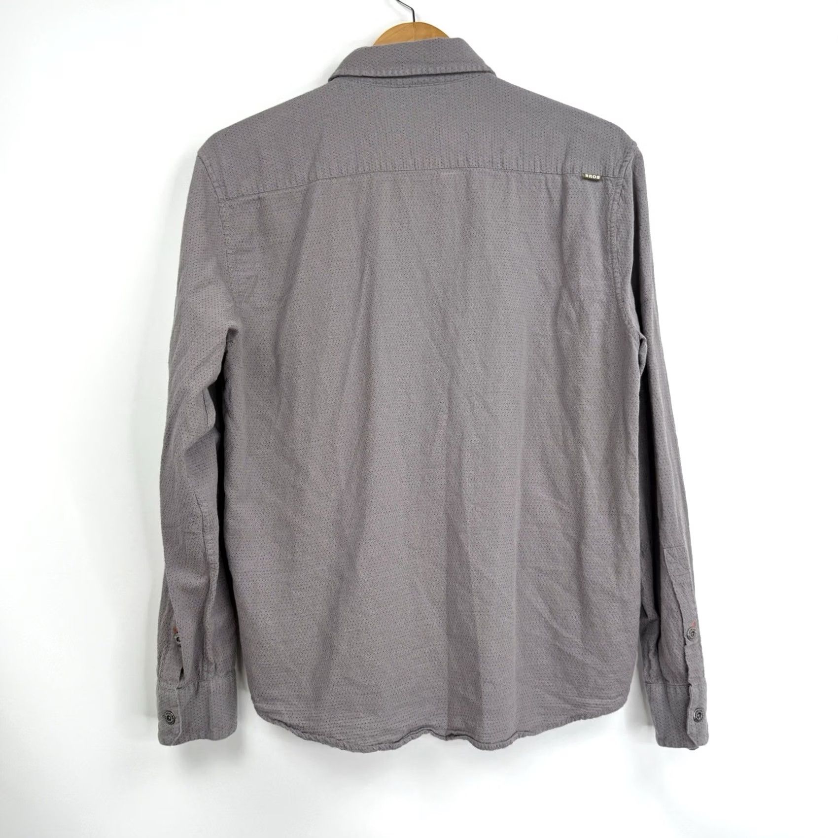 Howler Brothers Howler Brothers Shirt Mens Medium Button-Up Gray Long Sleeve Hiking Outdoors Knit Cotton Polka Dot Casual Travel Workwear Size US M / EU 48-50 / 2 - 7 Thumbnail