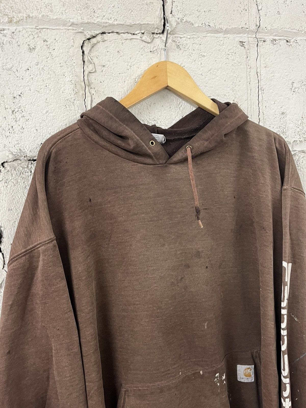 Carhartt Thrashed carhartt mocha brown boxy fit hoodie skater hype Size US XXL / EU 58 / 5 - 5 Thumbnail