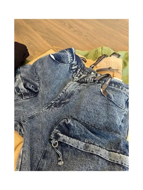 Jean Akiyama x Kamon Multi Pocket Cargo Wide Leg Jeans Size US 33 - 6 Thumbnail