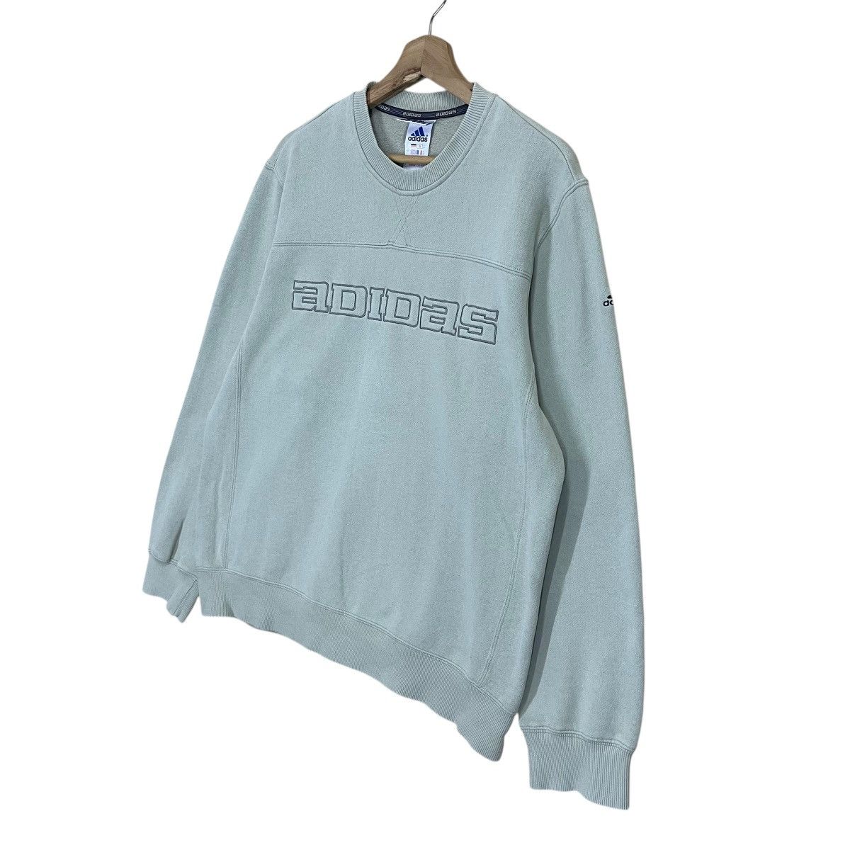 Adidas × Vintage 90s Adidas Big Logo Embroidery Pullover Crewneck Sweatshirt Size US L / EU 52-54 / 3 - 3 Thumbnail