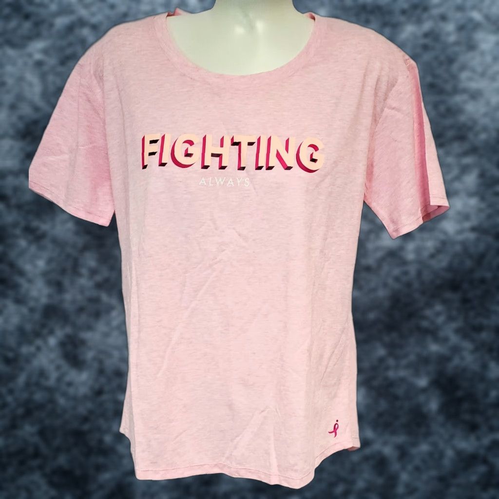 New Balance Womens New Balance RWT73124 PGL Heathertech Graphic Pink Fighting Always Shirt Size S / US 4 / IT 40 - 1 Thumbnail
