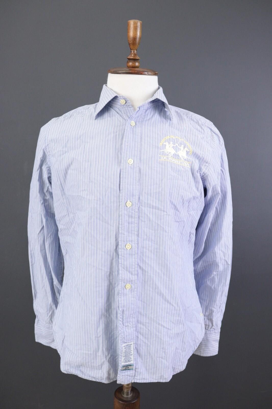 La Martina La Martina Argentina Blue Stripe Dress Shirt Size L Size US L / EU 52-54 / 3 - 1 Thumbnail