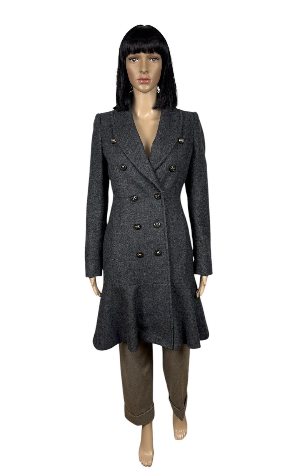 MAX&Co. Max&Co Wool Coat Pleated Double-Breasted size US2 IT38 Size XS / US 0-2 / IT 36-38 - 2 Thumbnail