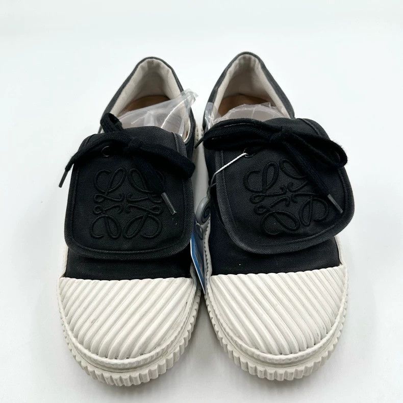 Loewe LOEWE Black and white striped canvas cookie shoes Size US 6.5 / IT 36.5 - 2 Thumbnail