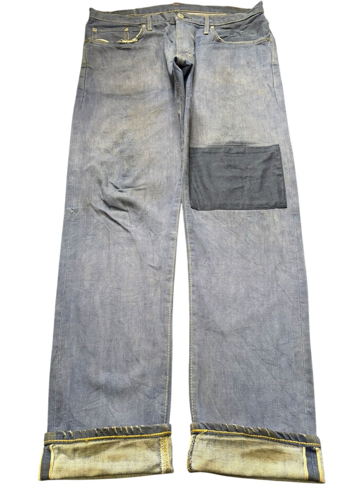 Edwin Vintage Japanese Edwin 503 Selvedge Patch Distress Jeans Size US 34 / EU 50 - 1 Thumbnail