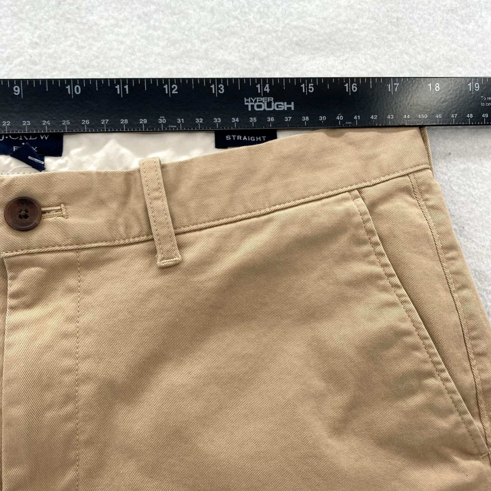 J.Crew J.CREW Flex Pants Mens 34x34 Straight Beige Chino Casual Stretch Preppy Regular Pocket Slim Front Size US 34 / EU 50 - 7 Thumbnail
