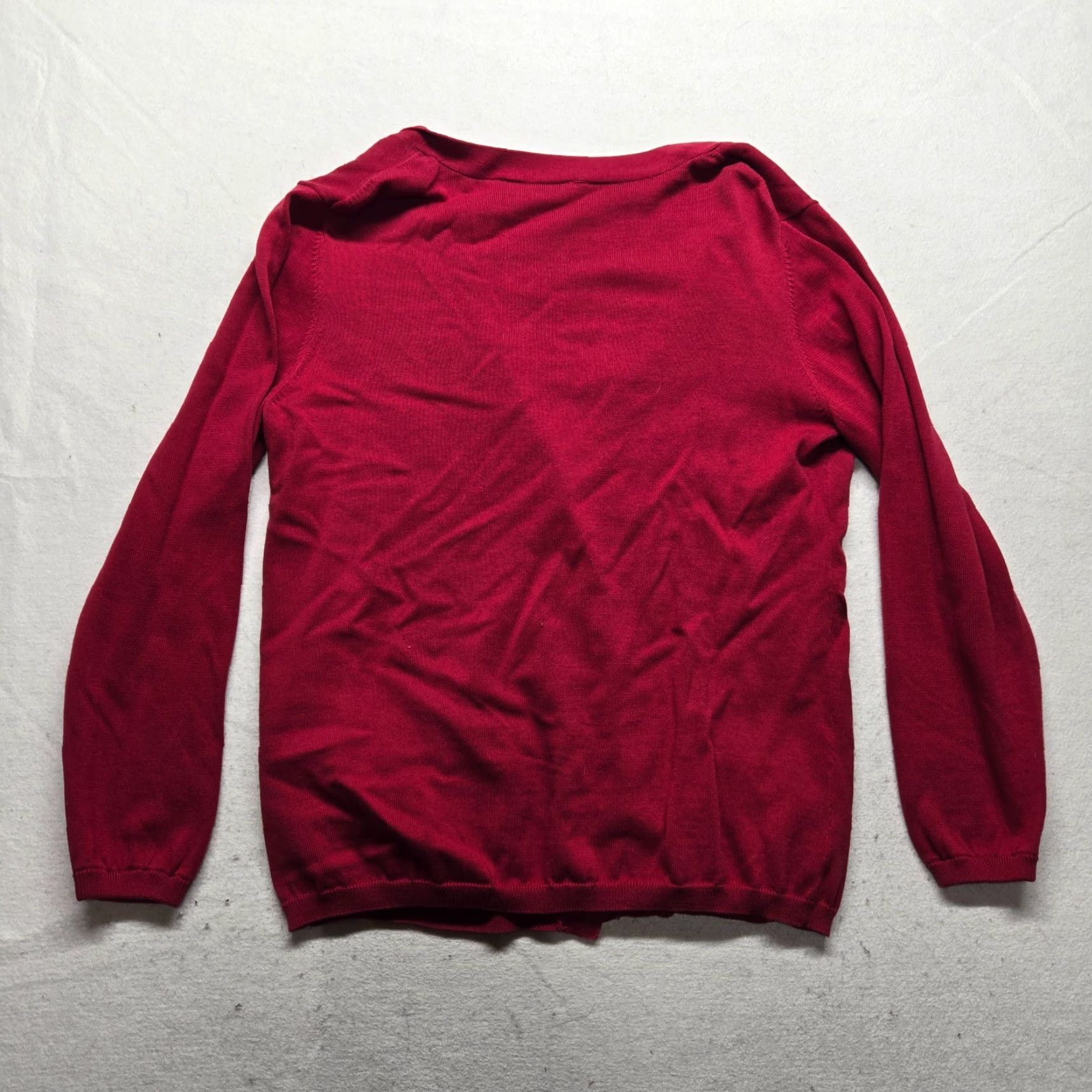 Vintage Kim Rogers Cardigan Sweater Red Solid XL Women's Knit Long Sleeve Button Front Fall Winter Vintage No Size XL / US 12-14 / IT 48-50 - 7 Thumbnail