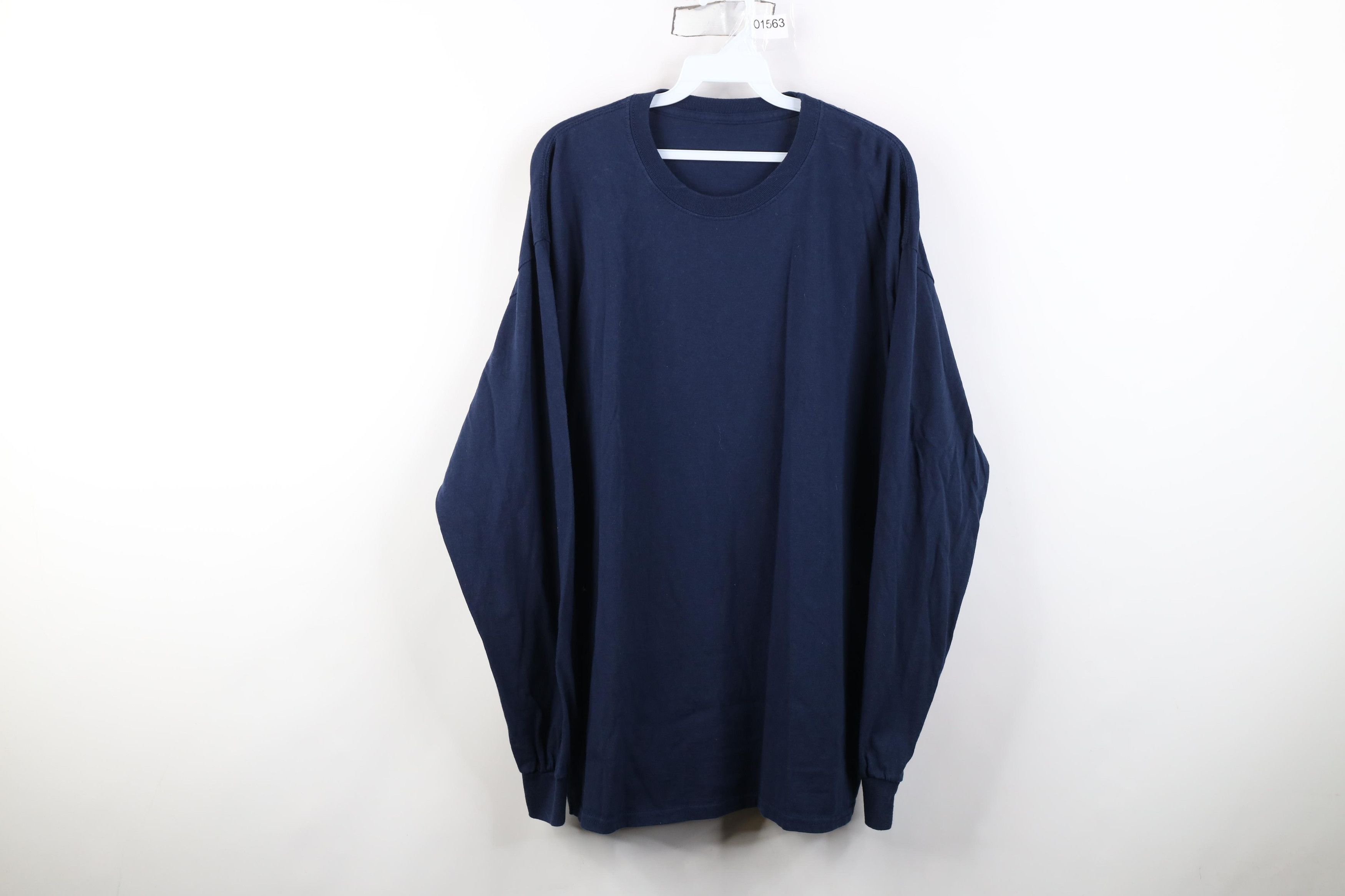 Vintage Vintage 90s Y2K Streetwear Long Sleeve T-Shirt Navy Blue Size US XL / EU 56 / 4 - 1 Thumbnail