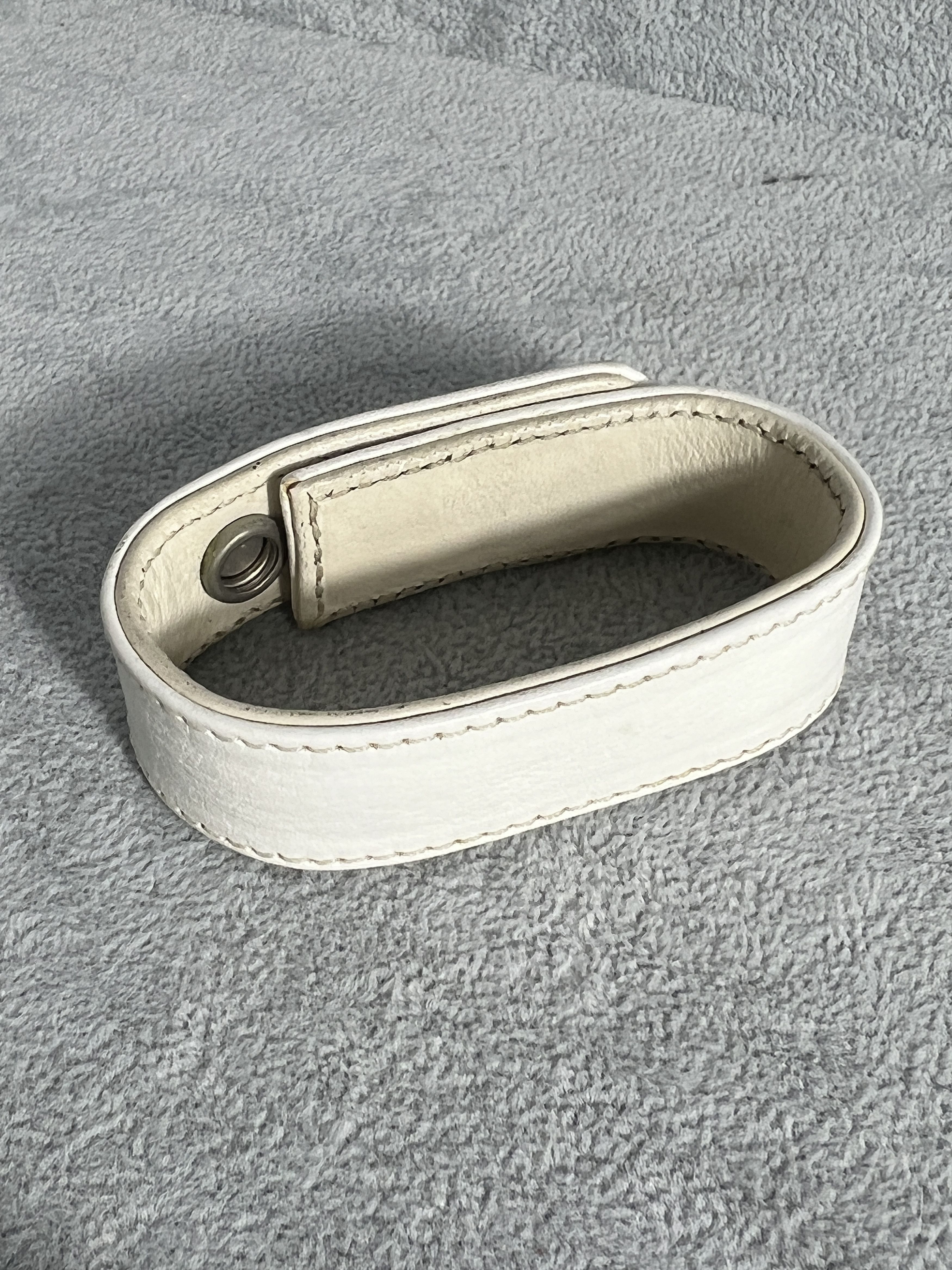 Chrome Hearts Chrome Hearts White Leather Bracelet 3 Star Stud 925 Size ONE SIZE - 4 Thumbnail