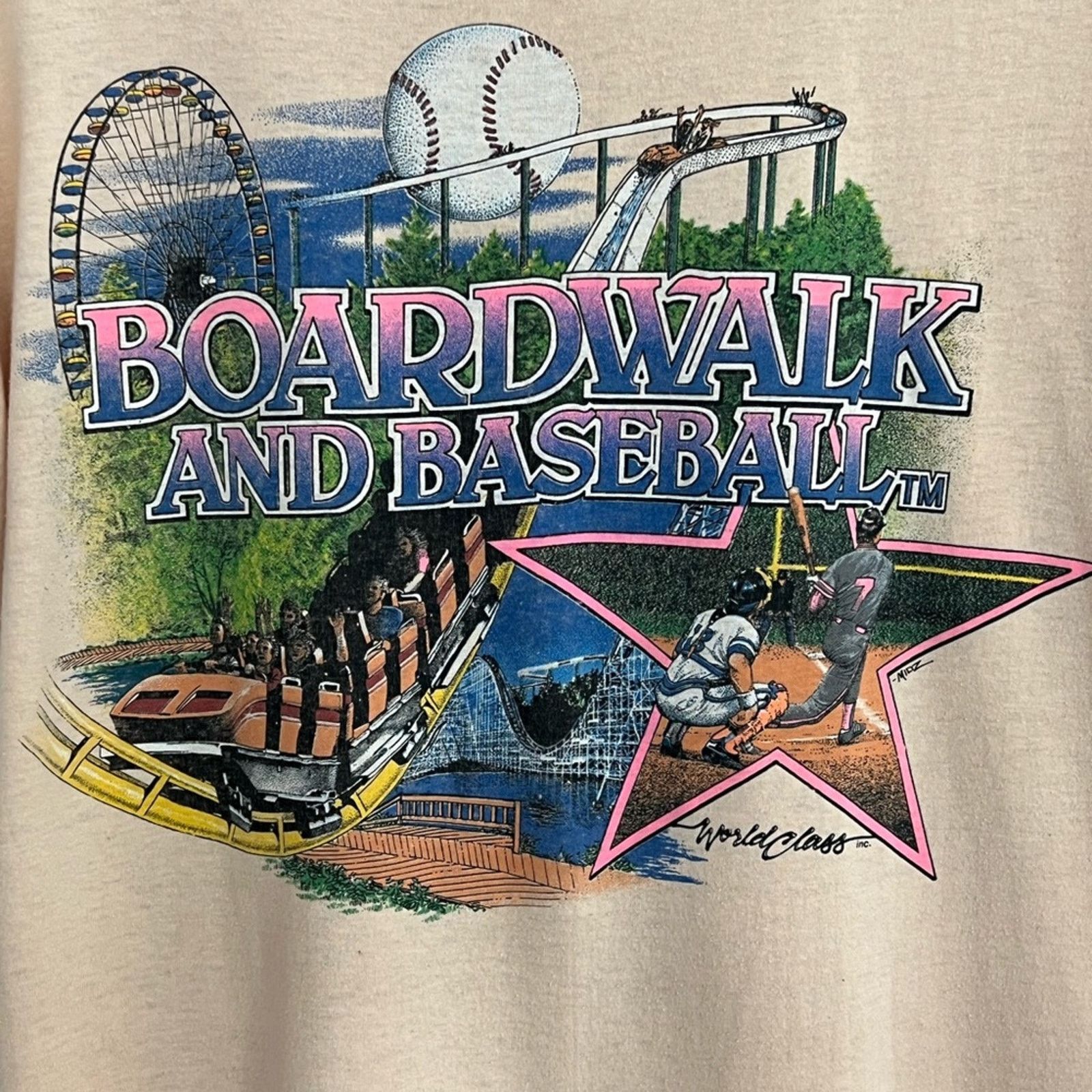 Vintage RARE VINTAGE SINGLE STITCH BOARDWALK & BASEBALL SHIRT CLEAN Size US L / EU 52-54 / 3 - 2 Thumbnail