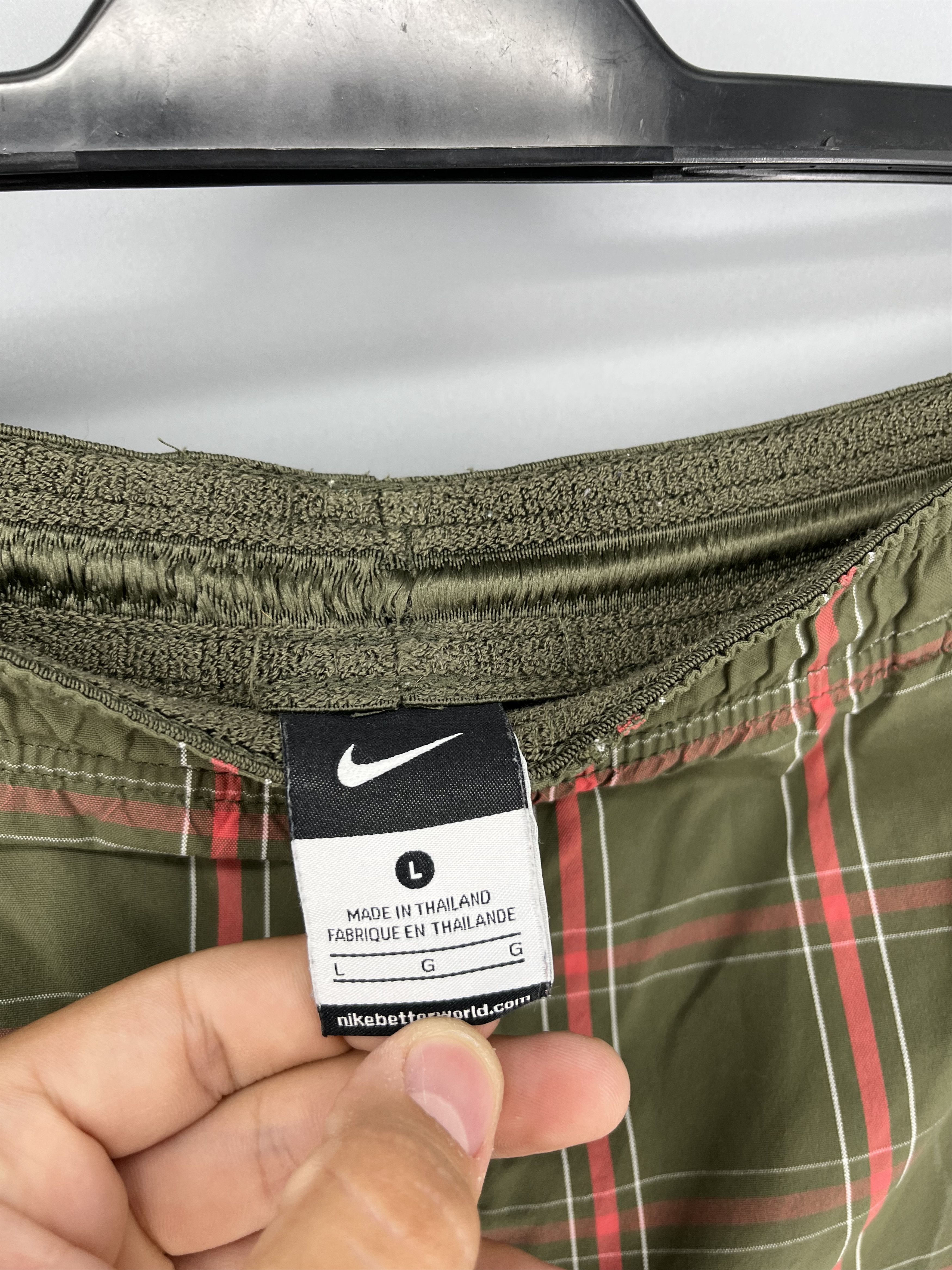 Nike × Vintage 90s Vintage Nike Black Nylon Mini Swoosh Shorts Travis Style Size US 34 / EU 50 - 10 Thumbnail