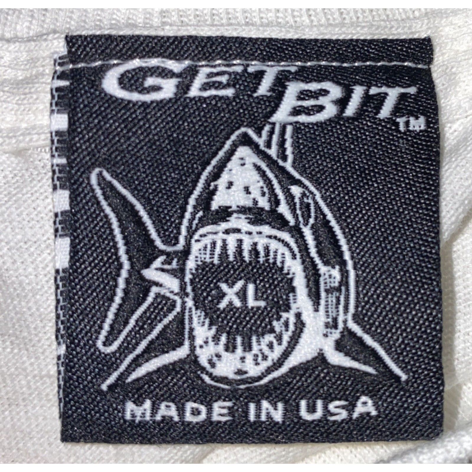 Vintage Get Bit Mens T-Shirt Short Sleeve XL White Cotton Solid USA Made Size US XL / EU 56 / 4 - 7 Thumbnail