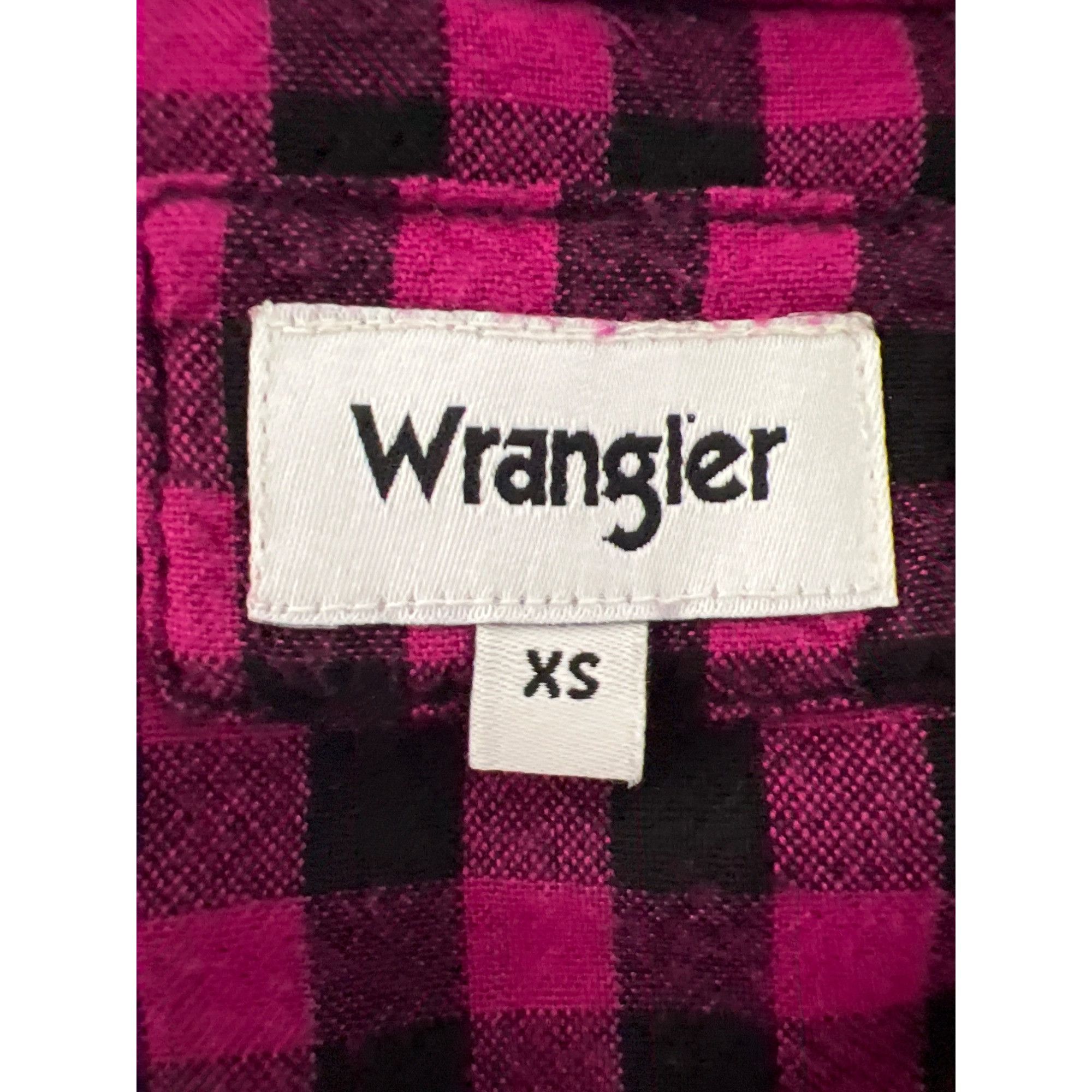 Wrangler Wrangler Pink & Black Plaid Button-Up Long Sleeve Shirt Size XS / US 0-2 / IT 36-38 - 4 Thumbnail