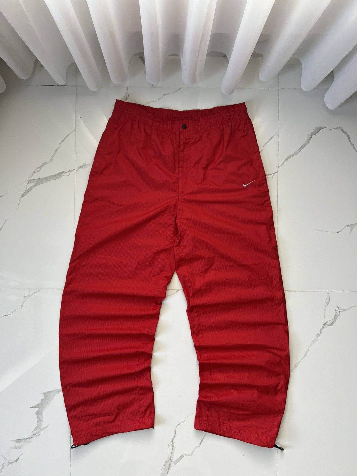 Nike × Vintage 90’s NIKE BAGGY Y2K GORPCORE TRACK PANTS SWOOSH LOGO Y2K Size US 34 / EU 50 - 1 Thumbnail