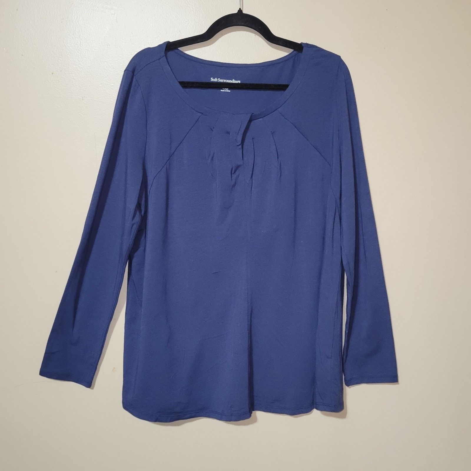 & Other Stories Soft Surroundings Blue Milani Top Long Sleeves Modal Sz 1 X Size XL / US 12-14 / IT 48-50 - 1 Thumbnail