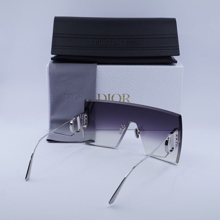 Dior Dior 30MONTAIGNE M1U F0A6 Rimless Sunglasses Silver Shield Size ONE SIZE - 11 Thumbnail