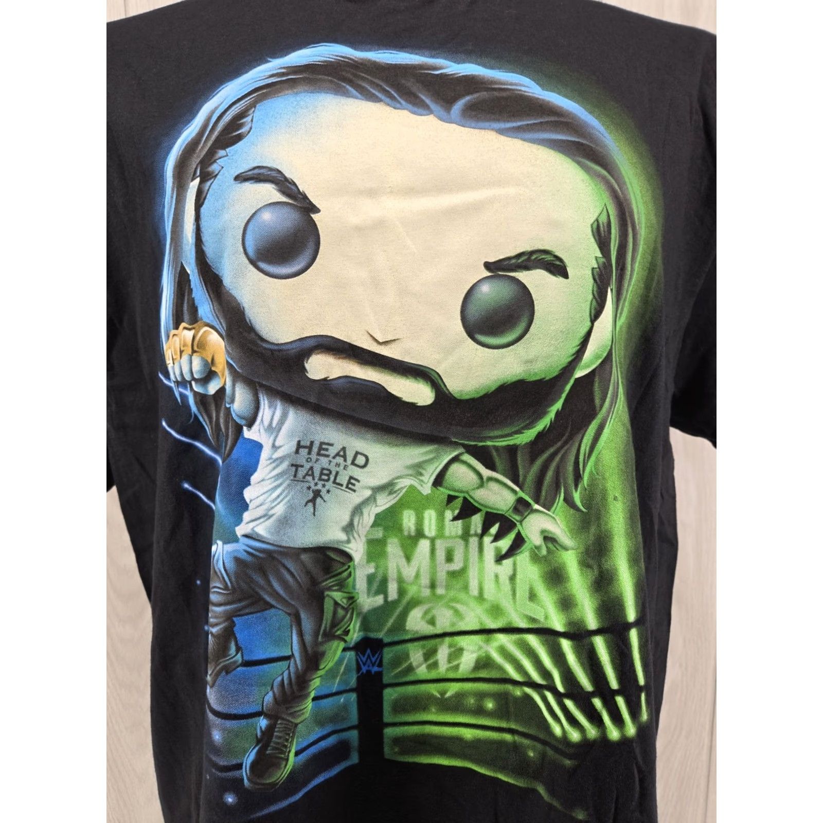 Vintage Funko Pop! WWE Roman Reigns Head Of The Table T Shirt XL Black Mens WWE Shirt Size US XL / EU 56 / 4 - 3 Thumbnail