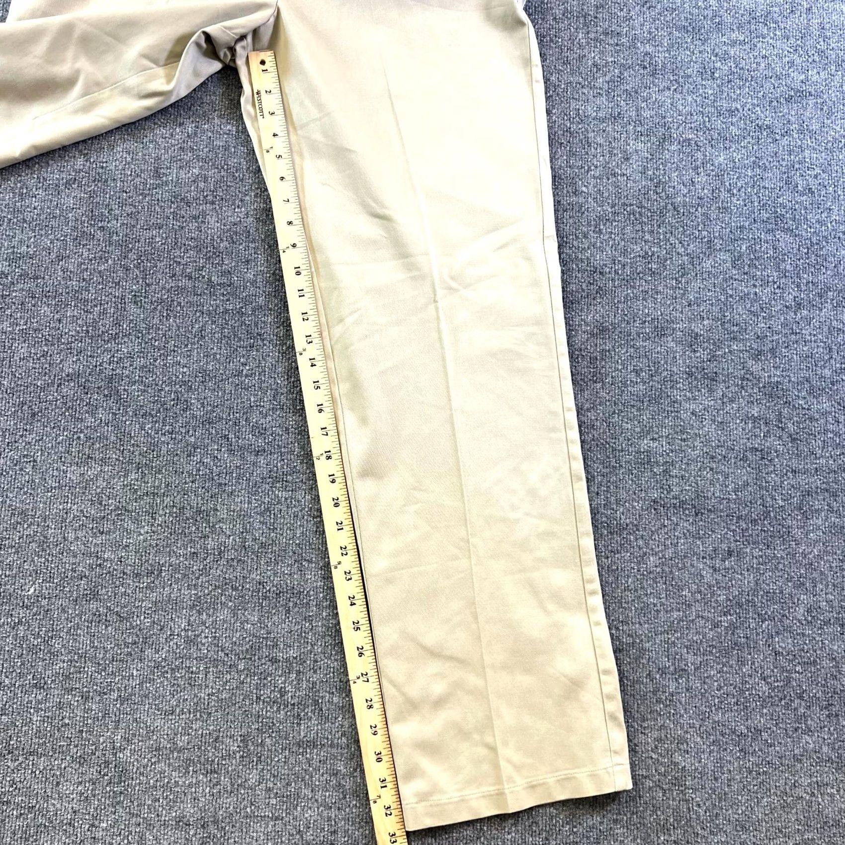 Tommy Hilfiger Tommy Hilfiger Pants Mens 36x34 Khaki 100% Cotton Straight Chino Dress Casual Business Size US 36 / EU 52 - 4 Thumbnail