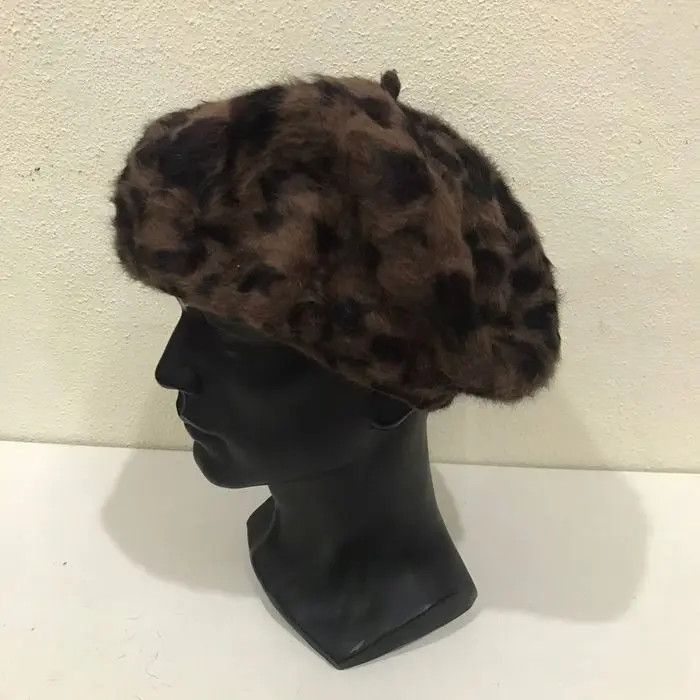Japanese Brand Japanese Brand Leopard Fleece Beanie Hat Size ONE SIZE - 2 Thumbnail