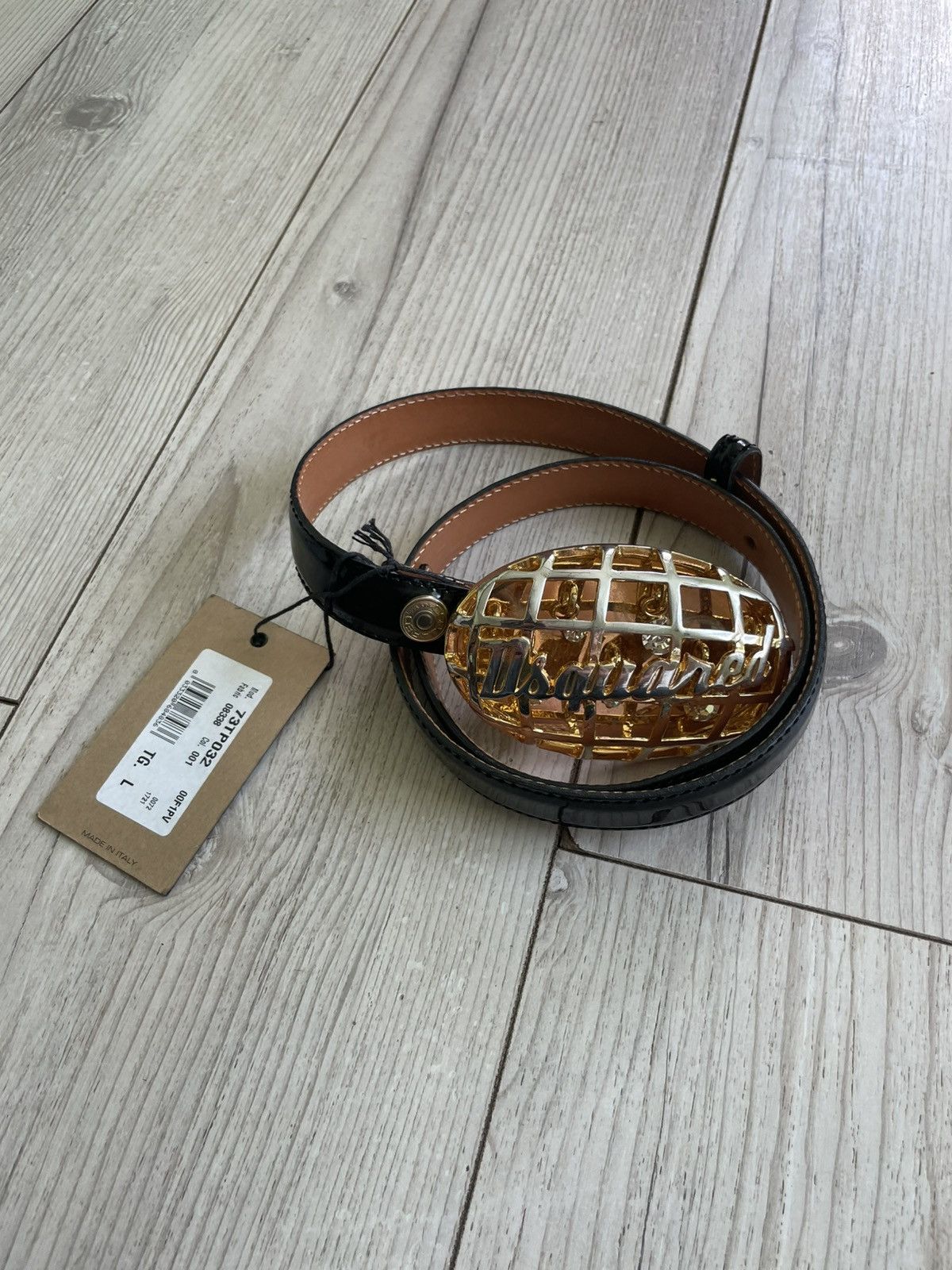 Dsquared2 × Vintage Dsquared Black Patent Leather Belt Size ONE SIZE - 7 Thumbnail
