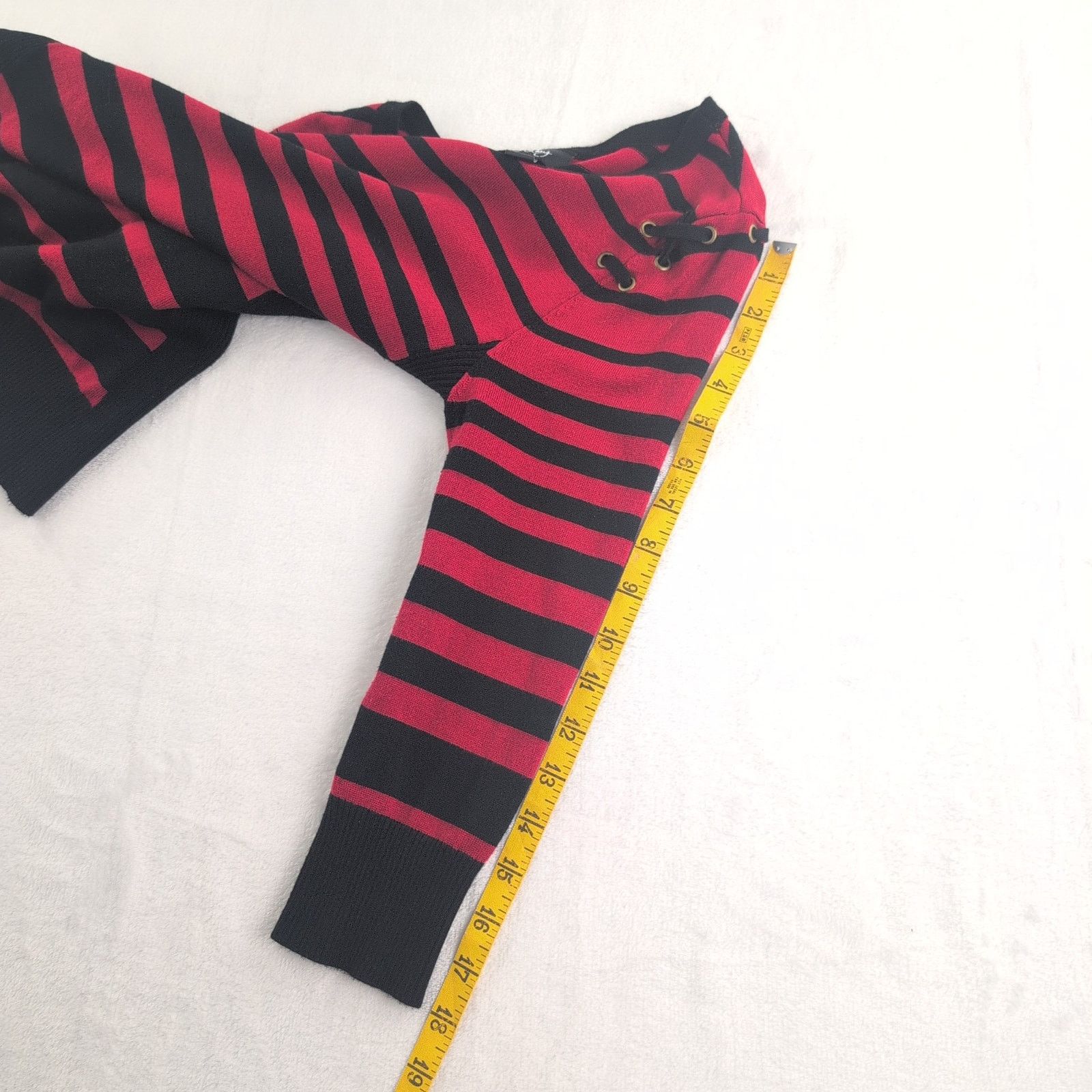 Other Y2K by&by LaceUp Striped CyberGoth MallGoth Babydoll Top Med Size M / US 6-8 / IT 42-44 - 8 Thumbnail