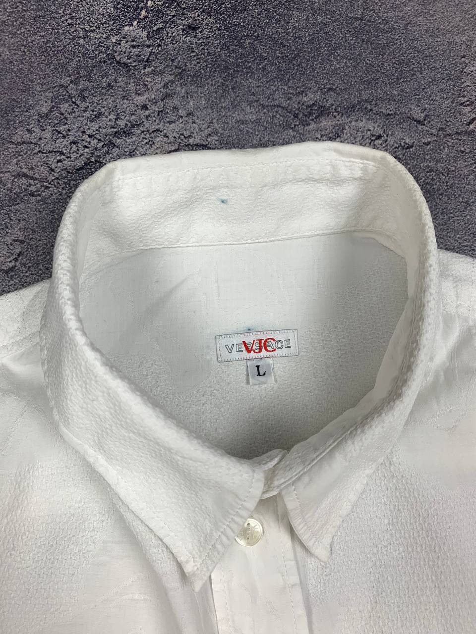 Versace Jeans Couture Versace Jeans VJC Men's White Short Sleeve Button Up Shirt Size US L / EU 52-54 / 3 - 11 Thumbnail