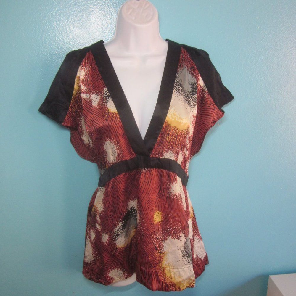 Vintage Aubergine 100% Silk Blouse Size M Size M / US 6-8 / IT 42-44 - 6 Thumbnail