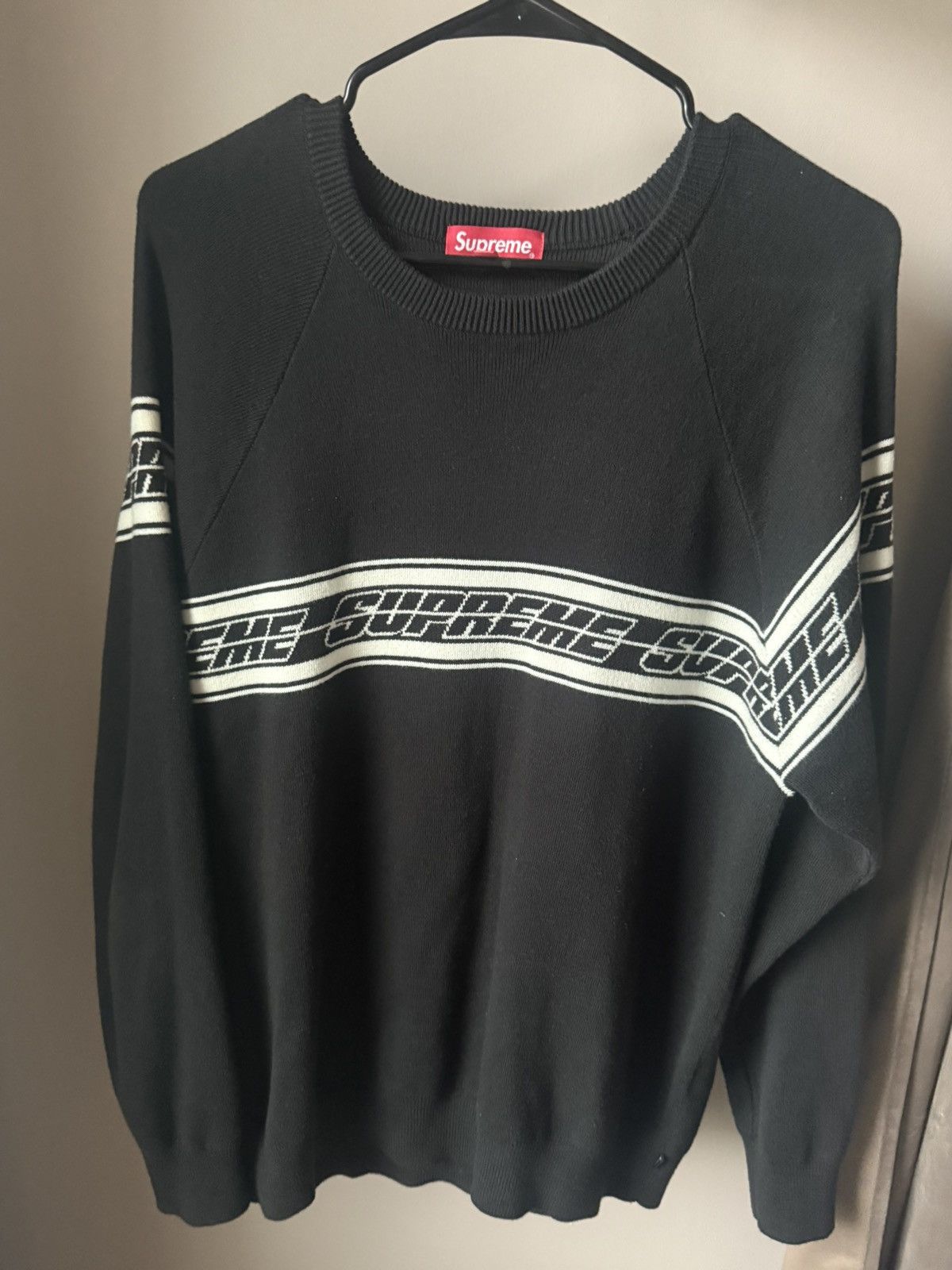 Supreme Supreme Striped Raglan Sweater Size US M / EU 48-50 / 2 - 1 Thumbnail