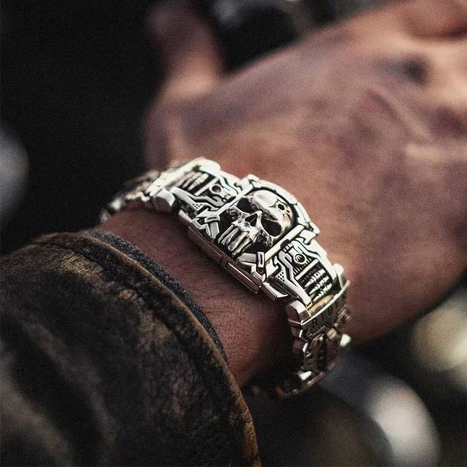 Jewelry × Vintage Vintage Domineering Skull Bracelets Size ONE SIZE - 1 Thumbnail