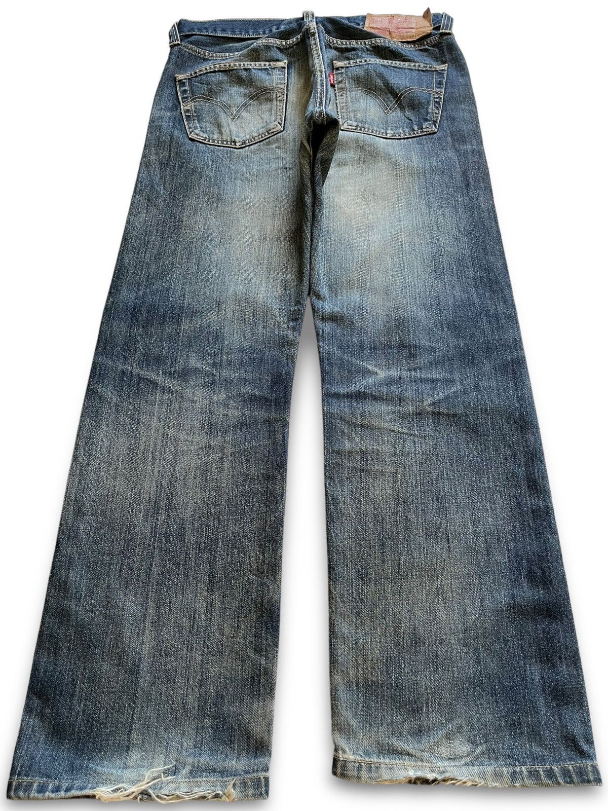 Levi's × Levi's Vintage Clothing SALES🔥Vintage 90s Levis 501 Mud Wash Distressed Loose Jeans Size US 31 - 2 Thumbnail