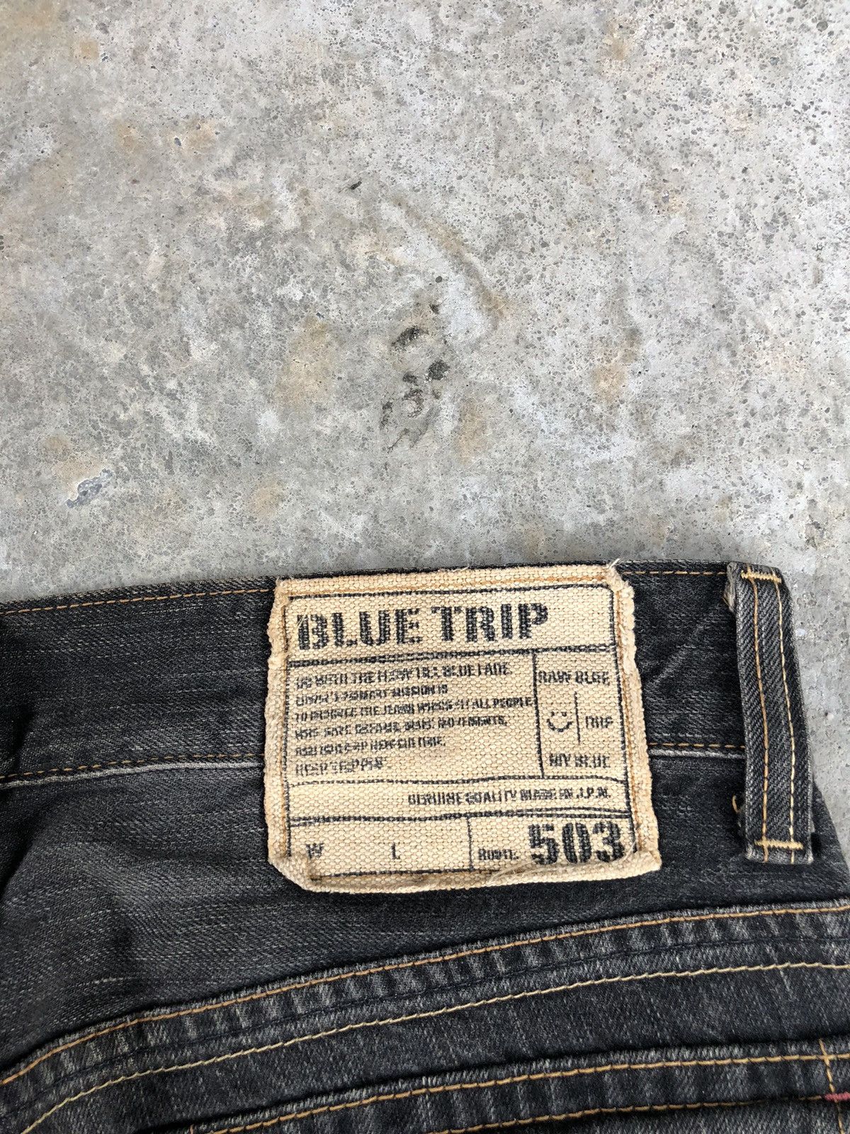 If Six Was Nine Edwin 503 Blue Trip Distressed Jeans Size US 32 / EU 48 - 18 Thumbnail