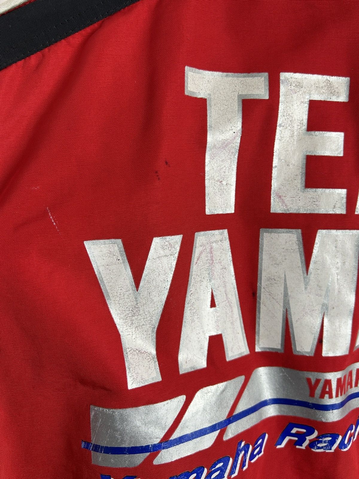 Vintage 80s Vintage Team Yamaha Sports Zippered Racing Jacket In Red Size US L / EU 52-54 / 3 - 11 Thumbnail
