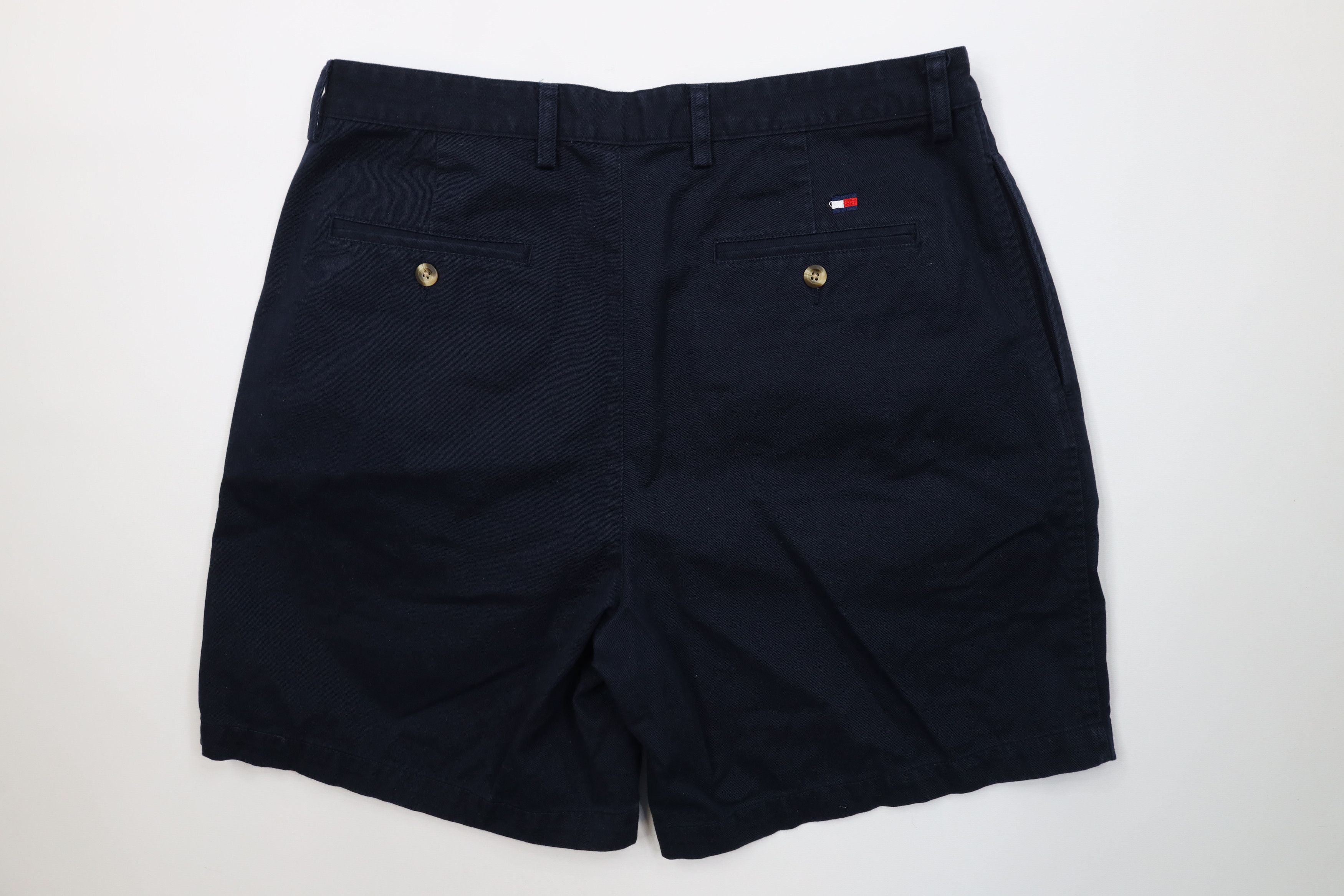 Tommy Hilfiger Vintage 90s Tommy Hilfiger Above Knee Chino Shorts Blue Size US 36 / EU 52 - 7 Thumbnail