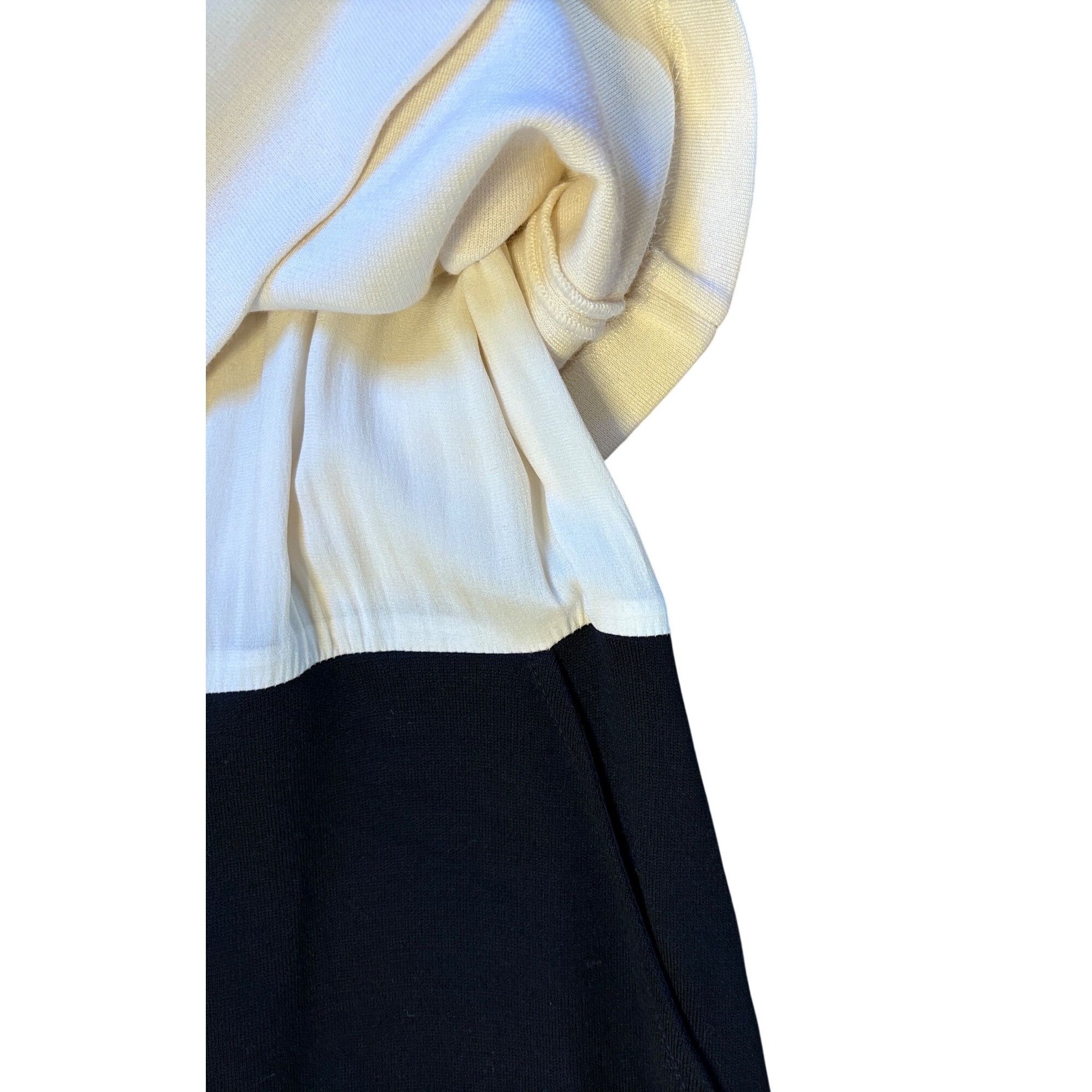 St. John $1270 St. St John 4 Maxi Dress Black Ivory Slit Long Milano Size S / US 4 / IT 40 - 7 Thumbnail