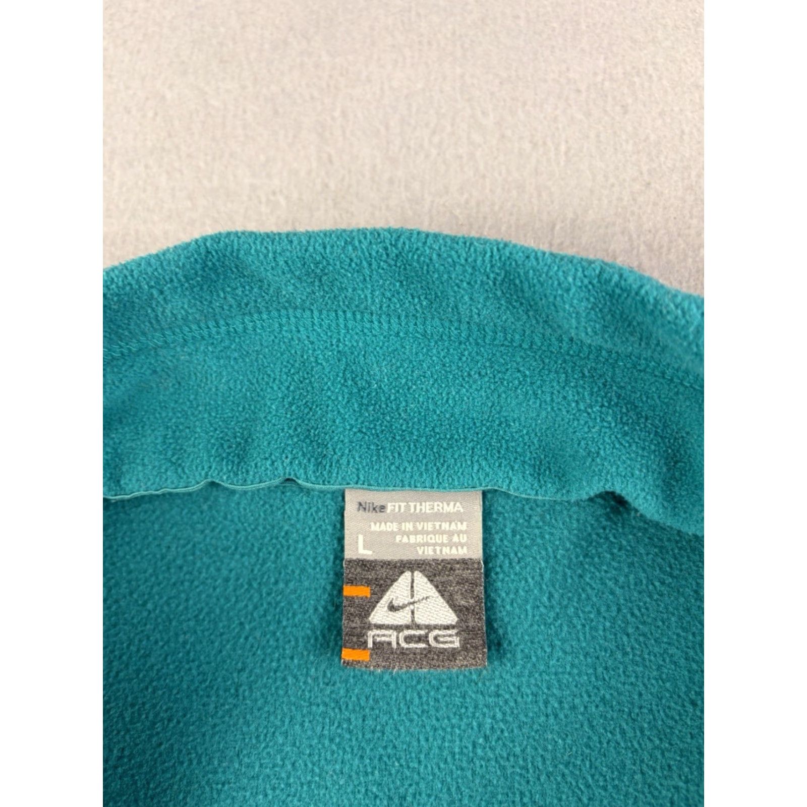 Nike VINTAGE Nike ACG Jacket Men L Teal Blue Fleece Zip Up All Conditions Gear Overcoat Outdoor Autumn Winter Logo Casual Travel Size US L / EU 52-54 / 3 - 4 Thumbnail