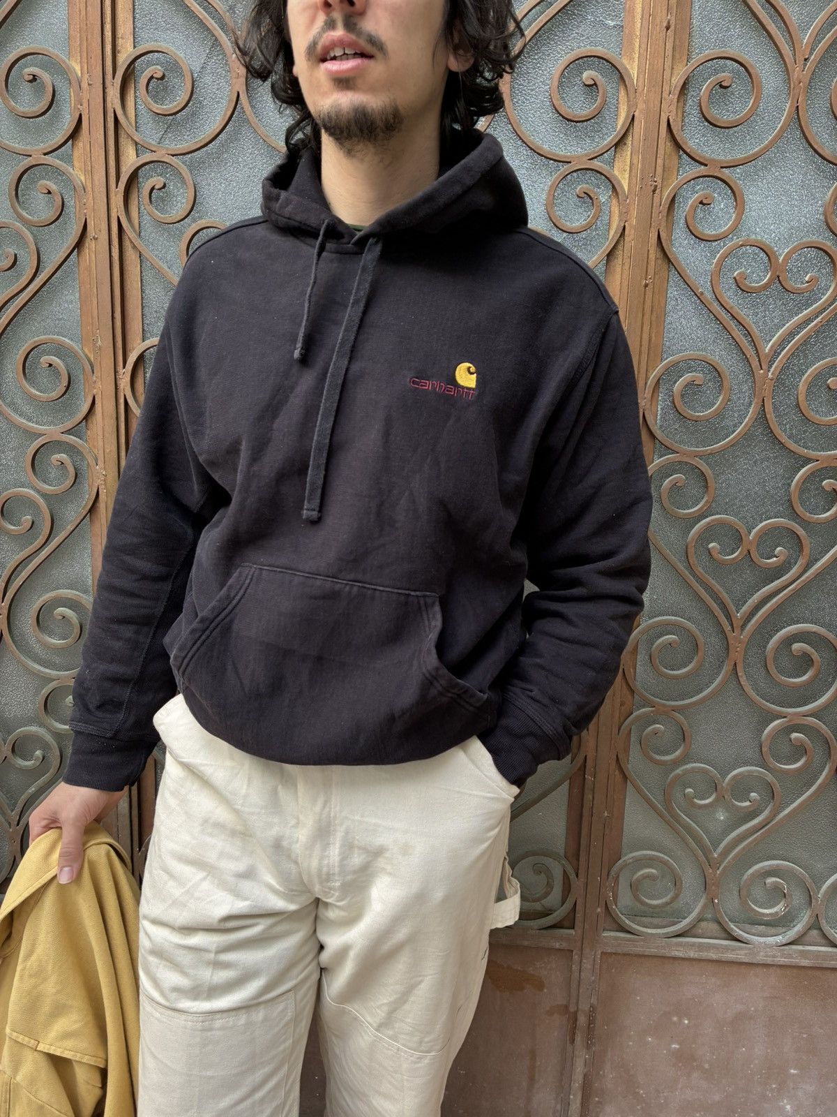Carhartt Wip BLACK CARHARTT WIP AMERICAN SCRIPT HEAVYWEIGHT HOODIE Size US M / EU 48-50 / 2 - 6 Thumbnail