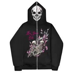 Japanese Brand Hip Hop Retro Creative Print Loose XL Hooded Sweatshirt Size US XL / EU 56 / 4 - 6 Thumbnail