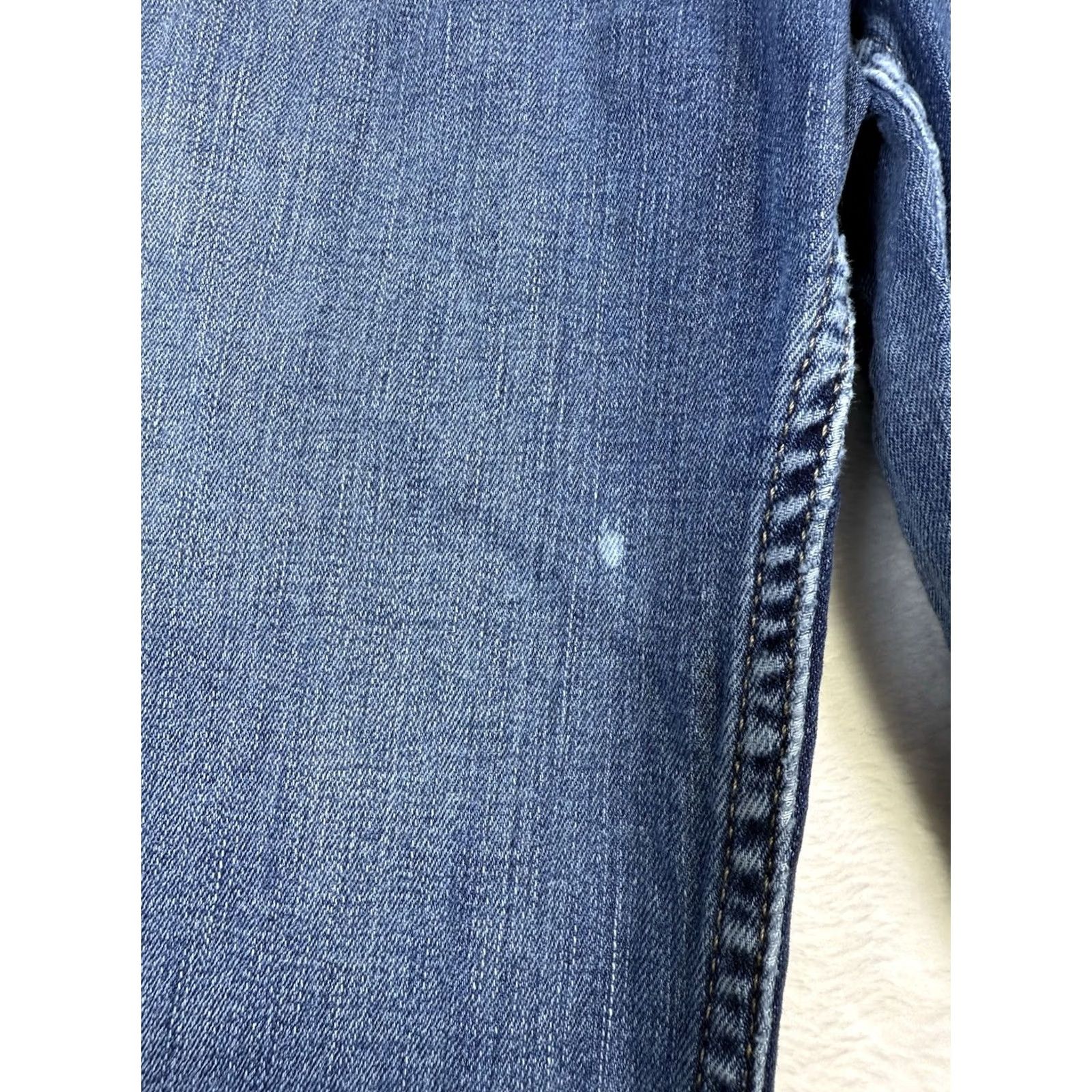 Calvin Klein Calvin Klein Jeans Womens Straight Fit Size 10 Blue Cotton Blend Denim Repreve 30in Inseam Regular Comfort Pockets Zip Button Logo VINTAGE No Size 32" / US 10 / IT 46 - 6 Thumbnail