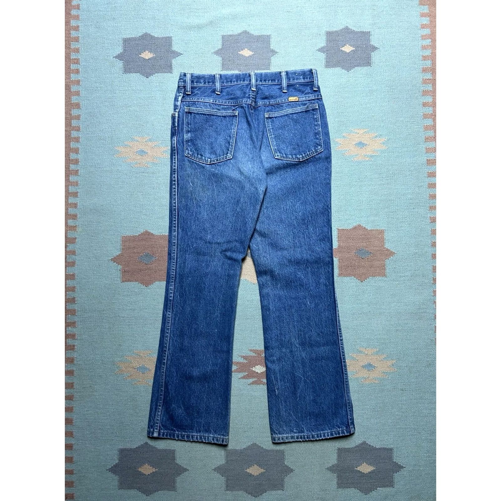 Denime VINTAGE Rustler Jeans Bootcut Denim USA 30x29 Men's Blue 80s Size US 30 / EU 46 - 7 Thumbnail