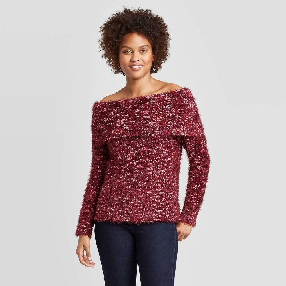 Other Women's Knox Rose Fuzzy Sweater Large Brandy Wine Size L / US 10 / IT 46 - 1 Thumbnail