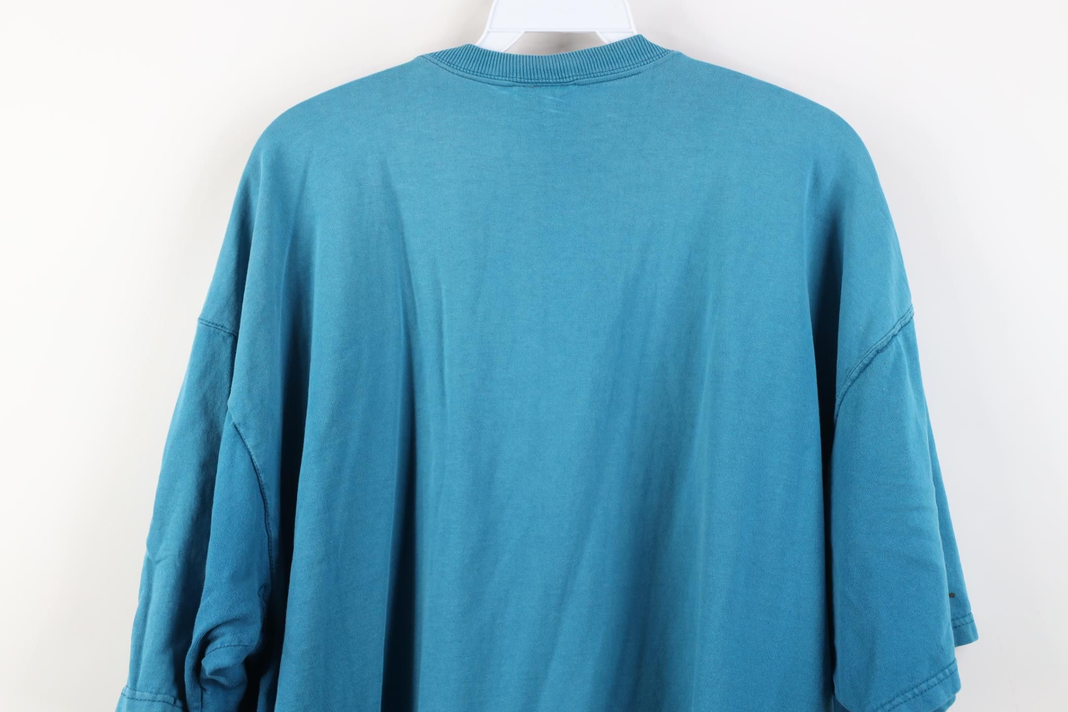 Wilson Vintage 90s Wilson Blank Heavyweight Cotton T-Shirt Blue Size US XXL / EU 58 / 5 - 16 Thumbnail